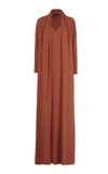 Cortana Niza Plunge Neck Silk-blend Caftan Dress