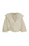 Cortana Noa Linen-blend Wrap Jacket