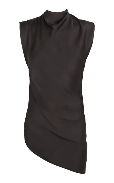 Cortana Ocaso Satin Top In Brown