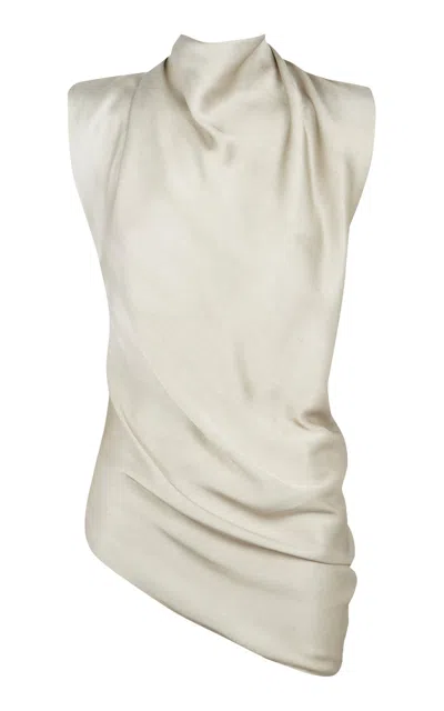 Cortana Ocaso Satin Top In White