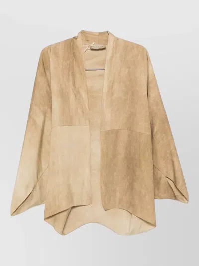 Cortana Opale Jacket Draped Relaxed Fit Lightweight In Brown