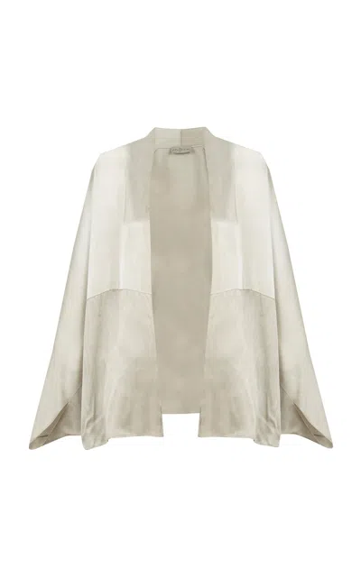 Cortana Opalo Satin Jacket In White