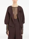 Cortana Open-front Jacket In Brown