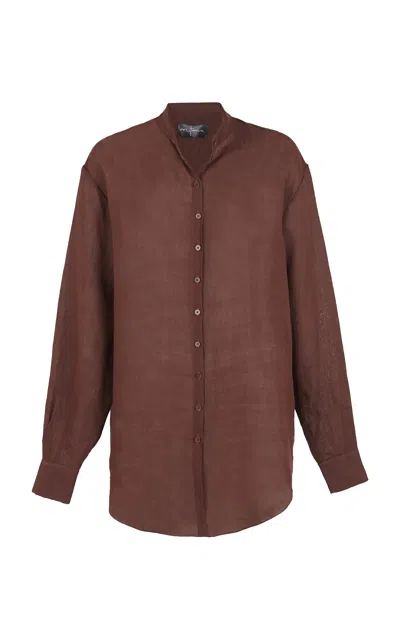 Cortana Raoul Ramie Top In Brown