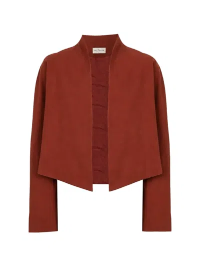 Cortana Rodeo Cropped Jacket In Red