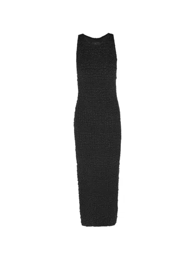Cortana Sabine Textured-finish Midi Dress In Black