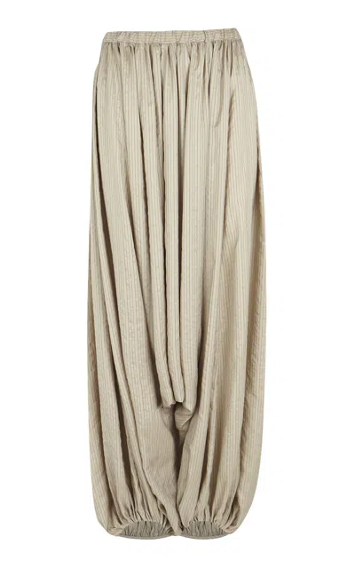 Cortana Sentido Silk Wide Leg Pants In Brown