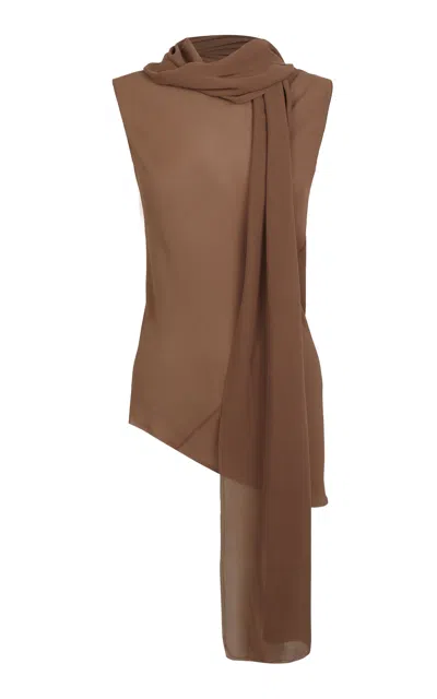 Cortana Serene Silk Scarf-detail Top