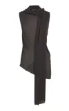 Cortana Serene Silk Scarf-detail Top