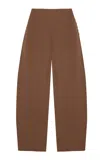 Cortana Serene Silk Wide-leg Pants In Brown