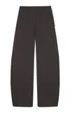 Cortana Serene Silk Wide-leg Pants In Brown