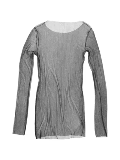 Cortana Sheer Long-sleeve Top In Multi