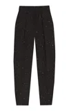 Cortana Silk-blend Kale Pants In Black