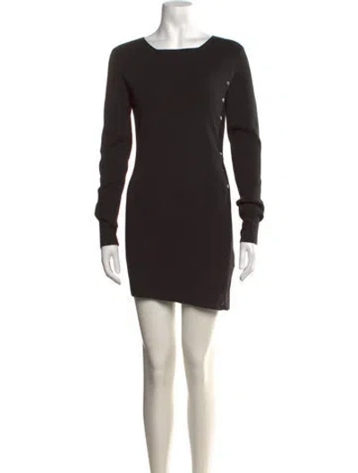 Pre-owned Cortana Silk Mini Dress In Black