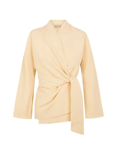 Cortana Simona Wrap Jacket In Neutral