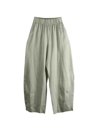 Cortana Striped Elasticated-waistband Trousers In Gray