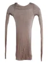 Cortana T De Tul Sheer Long-sleeve T-shirt In Brown