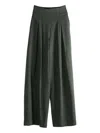 Cortana Tiempo Pleated Palazzo Pants In Green