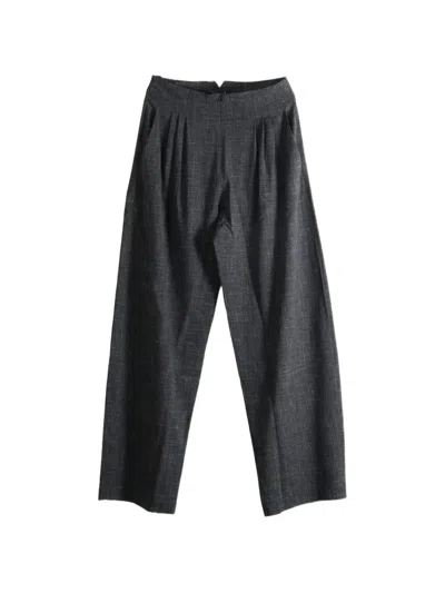 Cortana Tiempo Pleated Wide-leg Trousers In Black