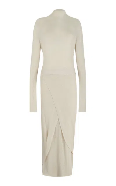 Cortana Tiva Cotton-silk Maxi Dress In White