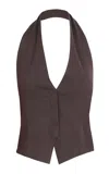 Cortana Umbra Wool-blend Cropped Vest