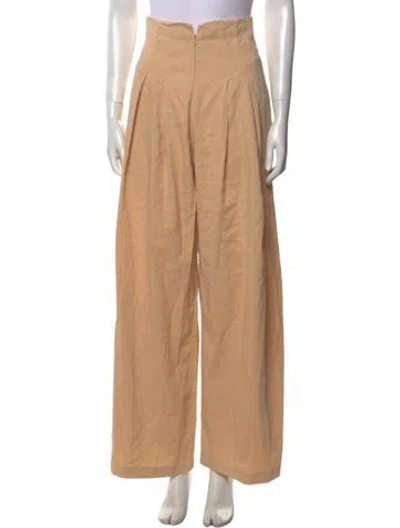Pre-owned Cortana Wide Leg Pants In Neutral