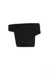 Cortana Women's Candy Linen Crop Top In Black In Black