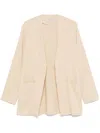 Cortana Mite Hemp Blend Jacket In Beige