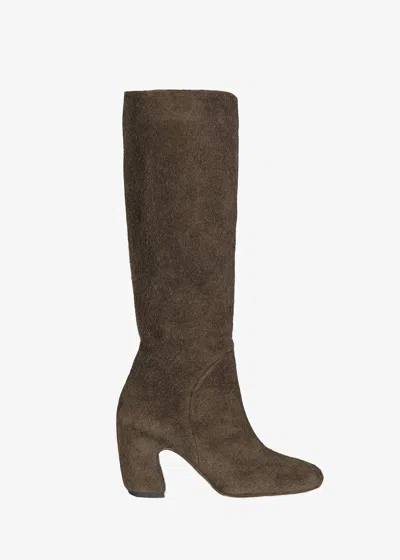 Cortana Women's Milla Knee-high Boot In Graphite In Brown