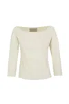 Cortana Women's Soto Linen Top In Ivory In Neutral