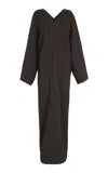 Cortana Wool-blend Maxi Dress In Blue