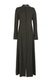 Cortana Wool-cashmere Blend Fabula Dress In Green