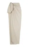 Cortana Wool-cashmere Blend Fabula Skirt In Neutral