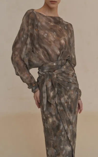 Cortana Zenith Silk Boatneck Top