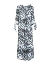 Corte Dei Gonzaga Gold Woman Maxi Dress Charcoal Size 14 Polyester, Elastane In Gray