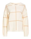 Corte Dei Gonzaga Intreccio Woman Sweater Cream Size Xl Wool In White