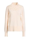 Corte Dei Gonzaga Intreccio Woman Turtleneck Cream Size L Viscose, Polyester, Polyamide In Neutral