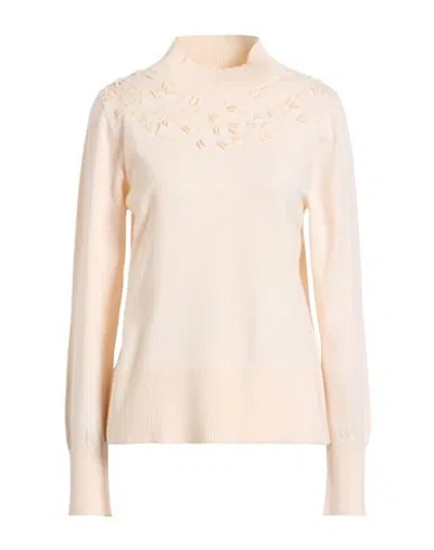Corte Dei Gonzaga Intreccio Woman Turtleneck Cream Size L Viscose, Polyester, Polyamide In Neutral