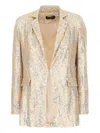 Corte Dei Gonzaga Sequin-embellished Blazer In Neutral