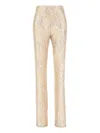 Corte Dei Gonzaga Sequin-embellished Trousers In Gold