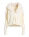 Corte Dei Gonzaga Woman Cardigan Cream Size M Viscose, Polyamide In White