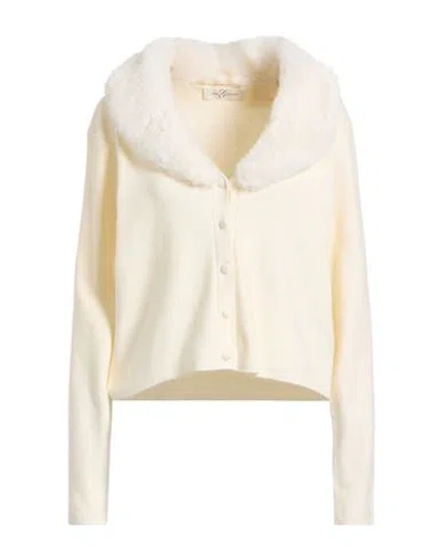 Corte Dei Gonzaga Woman Cardigan Cream Size M Viscose, Polyamide In White