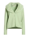 Corte Dei Gonzaga Woman Cardigan Light Green Size Xl Viscose, Polyamide In Green