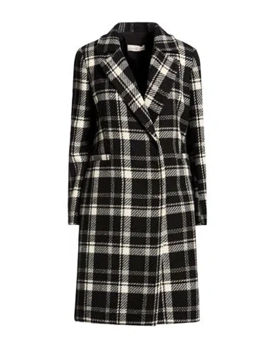Corte Dei Gonzaga Woman Coat Black Size 8 Polyester