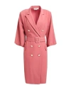 Corte Dei Gonzaga Woman Midi Dress Antique Rose Size 10 Cotton, Elastane, Polyester