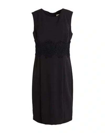 Corte Dei Gonzaga Woman Midi Dress Black Size 10 Polyester, Elastane
