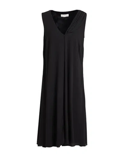 Corte Dei Gonzaga Woman Midi Dress Black Size 12 Polyester