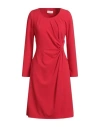 Corte Dei Gonzaga Woman Midi Dress Red Size 10 Polyester, Elastane In Red
