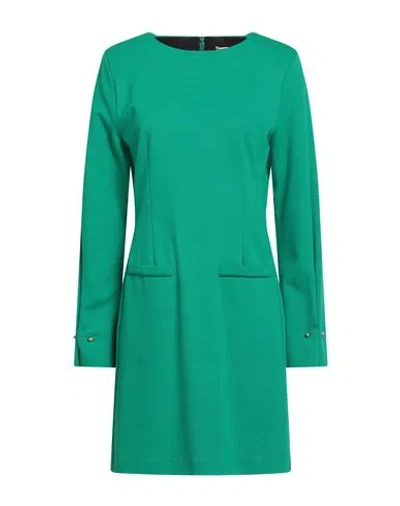 Corte Dei Gonzaga Woman Mini Dress Green Size 14 Viscose, Nylon, Elastane