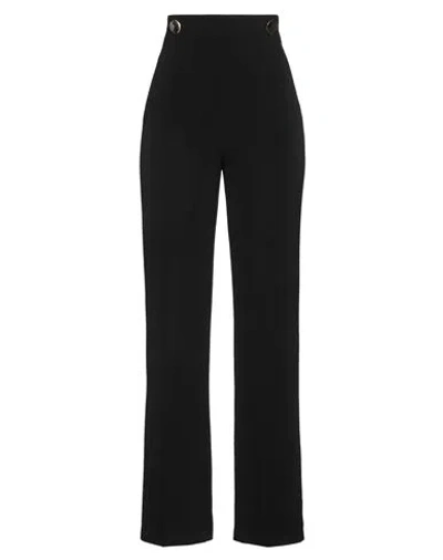 Corte Dei Gonzaga Woman Pants Black Size 8 Polyester, Elastane